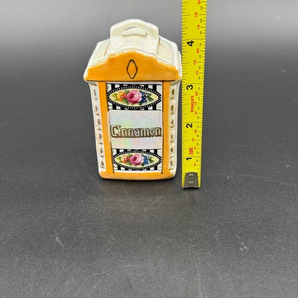 Vintage 1930 MEPOCO WARE Lusterware Cinnamon Canister Made in Germany